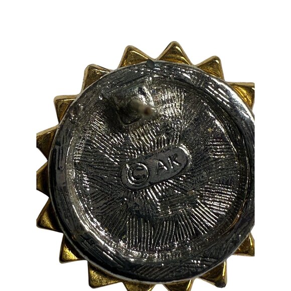 Anne Klein Gold-Tone Smiling Sun Face Earrings Rare - Picture 5 of 9